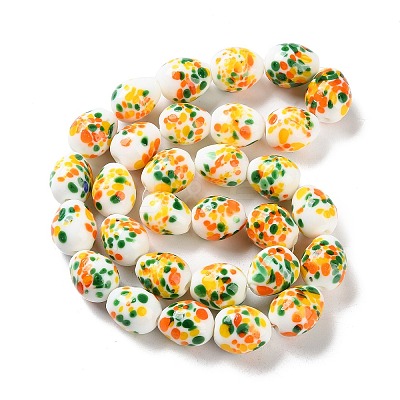 Handmade Lampwork Beads Strands LAMP-Q036-08C-1