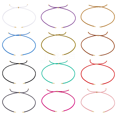 12Pcs 12 Colors Nylon Cords Necklace Making AJEW-UN0002-40-1