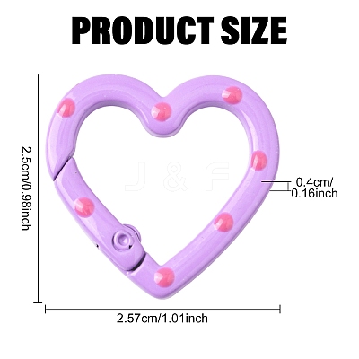 10Pcs Spray Painted Alloy Spring Gate Rings FIND-YW0008-92-1