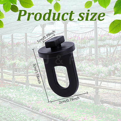 201 Stainless Steel Greenhouse S Hooks Hanger AJEW-WH0752-601-1