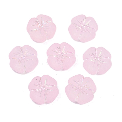 Frosted Transparent Acrylic Beads X1-OACR-P029-19B-05-1
