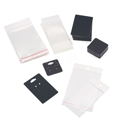 100Pcs 2 Styles Paper Earring Display Cards CDIS-TA0001-50-1
