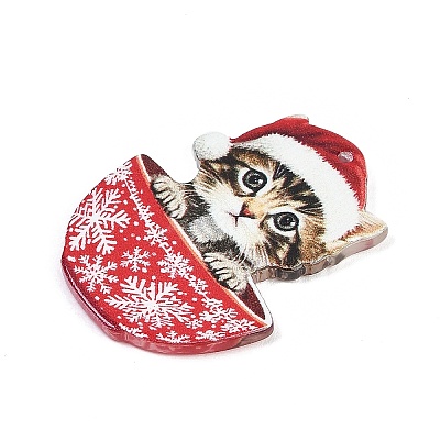 Christmas Theme Acrylic Pendants OACR-Q101-01A-1