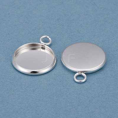 304 Stainless Steel Pendant Cabochon Settings X-STAS-F191-14S-C-1