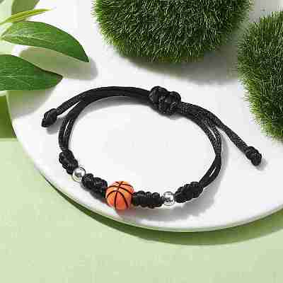 Adjustable Nylon Thread Braided Bead Bracelets BJEW-JB10079-01-1
