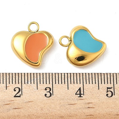 304 Stainless Steel Enamel Pendants STAS-K306-29G-1