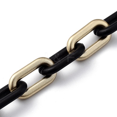 Handmade Spray Painted CCB Plastic Cable Chains AJEW-JB00728-01-1