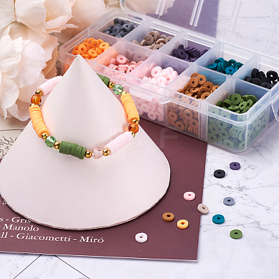 2100Pcs 10 Colors Handmade Polymer Clay Beads CLAY-BT0001-04-1