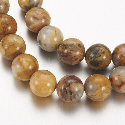 Natural Crazy Lace Agate Round Bead Strands X-G-M272-03-8mm-1