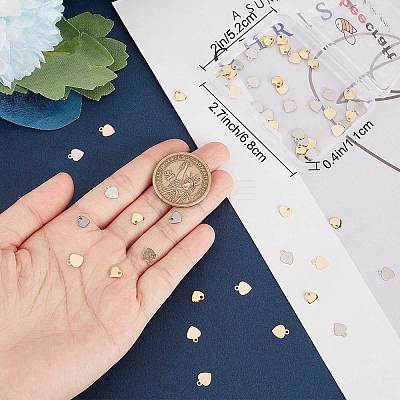 80Pcs 4 Styles 201 & 304 Stainless Steel Charms STAS-BBC0001-94-1
