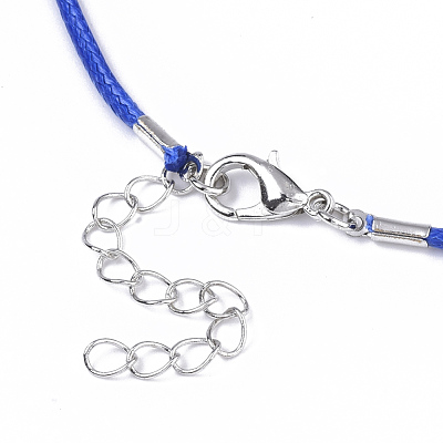 Waxed Cotton Cord Necklace Making MAK-S032-1.5mm-B06-1