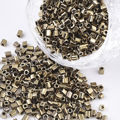 Electroplate 12/0 Glass Seed Beads SEED-S027-02A-04-1