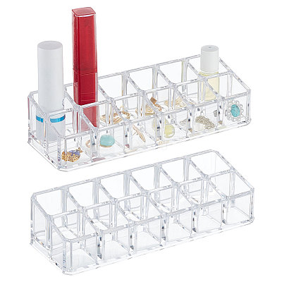 Plastic Cosmetic Storage Display Box AJEW-FG0002-30-1