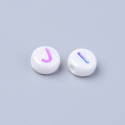 Opaque White Acrylic Beads X-MACR-S273-46-1
