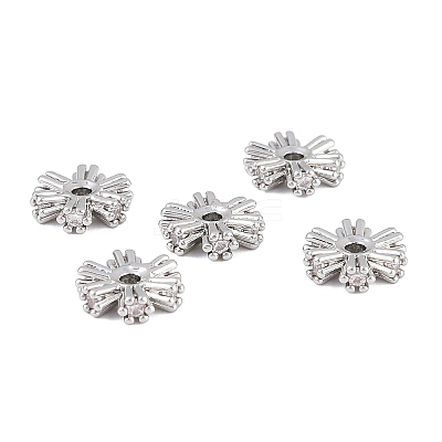 Brass Micro Pave Cubic Zirconia Beads KK-H538-20A-P-1