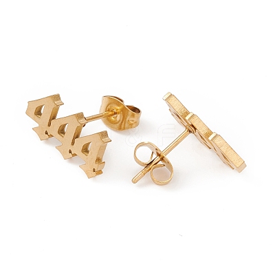 Number Earrings EJEW-F286-01A-G-1