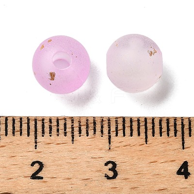Frosted Transparent Acrylic Beads OACR-F013-13K-1