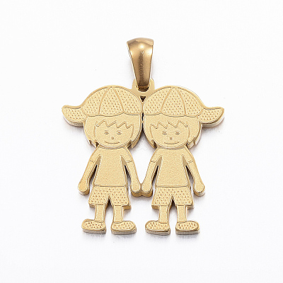 Ion Plating(IP) 304 Stainless Steel Pendants STAS-K162-113G-1