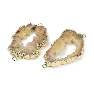 Dyed Natural Druzy Agate links G-R012-05G-07-1