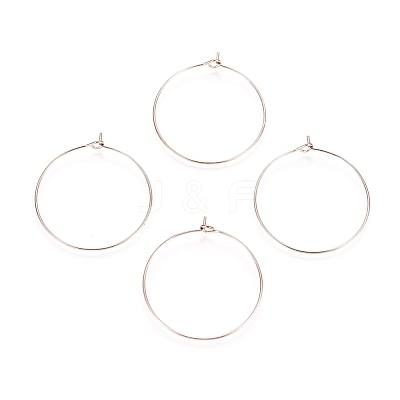 Ion Plating(IP) 316L Surgical Stainless Steel Hoop Earring Findings X-STAS-D164-01RG-1