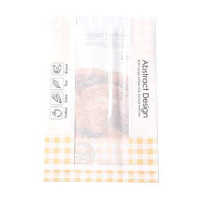 Rectangle with Bread Pattern Paper Baking Bags CARB-K0001-01I-1