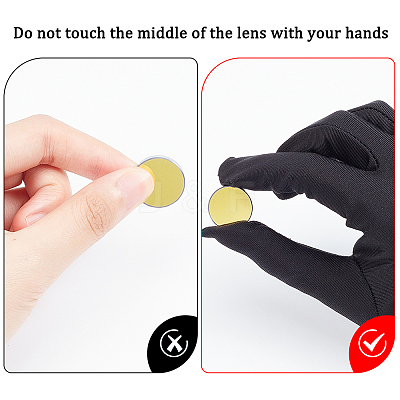 Silicon Gold-Plated Reflective Lens AJEW-WH0248-391A-1