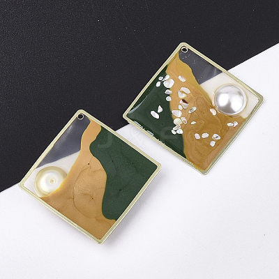 Epoxy Resin Pendants RESI-S365-47A-1