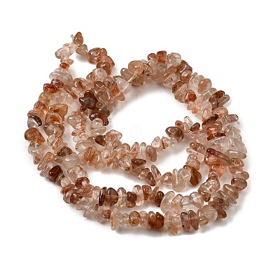 Natural Hematoid Quartz/Ferruginous Quartz Beads Strands G-H315-A05-01-1