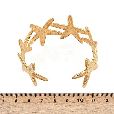 304 Stainless Steel Cuff Bangles for Women LS-BJEW-D356-01G-1