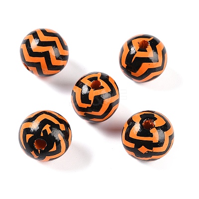 Halloween wood beads WOOD-S064-01A-1