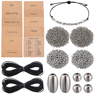 DIY Morse Code CCB Plastic Beaded Bracelet Making Kit DIY-SC0024-26-1