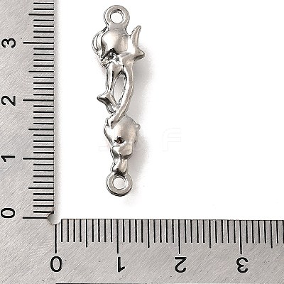Alloy Rhinestone Rose Flower Heart Links Connector Charms FIND-D305-10P-1