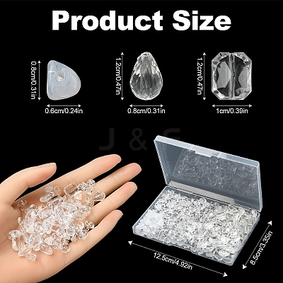 30Pcs 6 Styles Acrylic Beads TACR-YW0008-12-1
