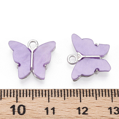 Alloy Acrylic Pendants LS-ENAM-R136-01B-S-1