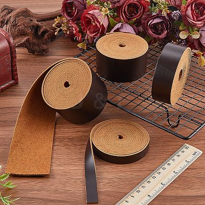 2M Flat AB Grade Cowhide Leather Cord AJEW-WH0479-73B-04-1