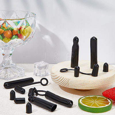 30Pcs 5 Style Plastic Liquor Bottle Wine Pourers Cover FIND-CP0002-03-1