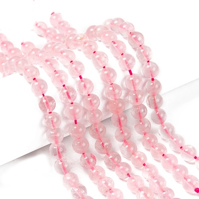 Natural Rose Quartz Beads Strands G-C076-8mm-3-1