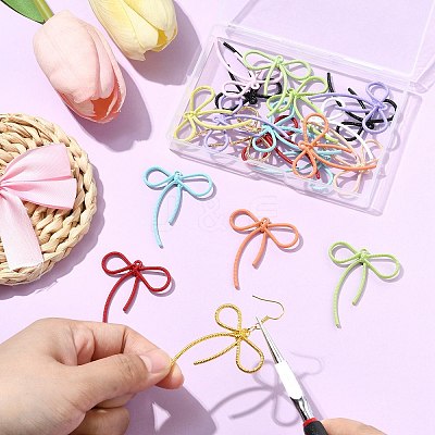 30Pcs 15 Colors Spray Painted Alloy Pendants FIND-CJ0004-23-1