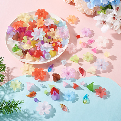 230Pcs 6 Styles Transparent Acrylic Beads OACR-TA0004-39-1