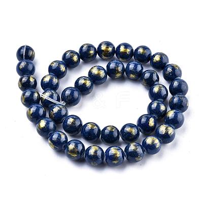 Natural Mashan Jade Beads Strands G-F670-A15-10mm-1