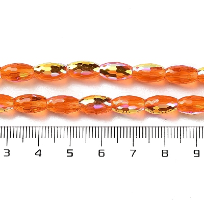 AB Color Plated Transparent Electroplate Beads Strands EGLA-H104-05B-1