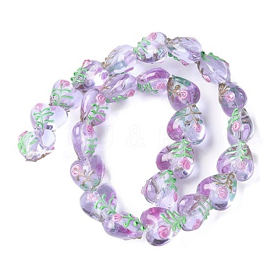Handmade Transparent Lampwork Beads BLOW-D300-07F-1
