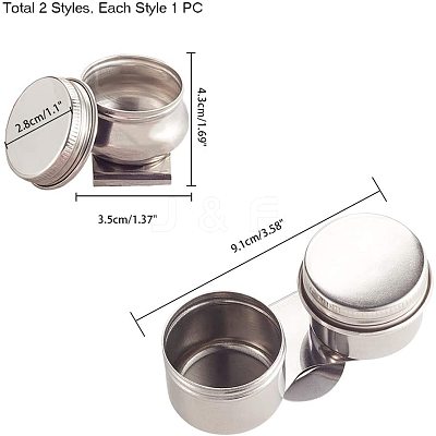 Stainless Steel Colour Modulation Bead Containers CON-PH0012-03-1