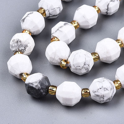 Natural Howlite Beads Strands G-T131-81A-1