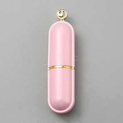 Lipstick Shape Plastic with Alloy Cross Stitch Storage Tool AJEW-WH20008-05B-G-1