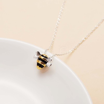Brass Bee Stud Earrings and Pendant Necklace JX122A-1