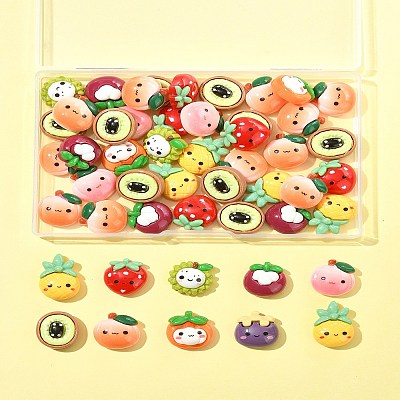 50Pcs Opaque Cartoon Resin Cabochons CRES-FS0001-19-1
