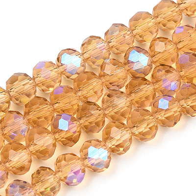 Electroplate Glass Beads Strands EGLA-A034-T10mm-L23-1