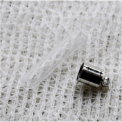 Glass Bottle Pendants GLAA-R203-01P-1