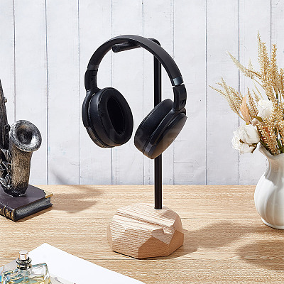 Wood Headset Display Stands Holder AJEW-WH0471-109A-1